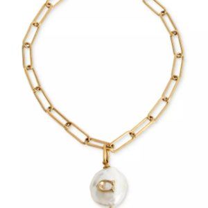 COACH Signature C Freshwater Coin-Pearl Bracelet